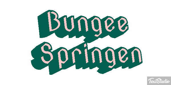 Bungee Springen Tekst effect