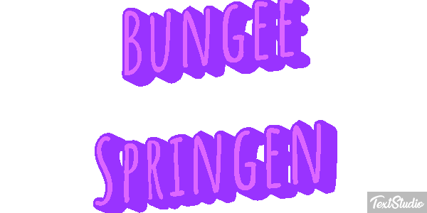 Bungee Springen Tekst effect