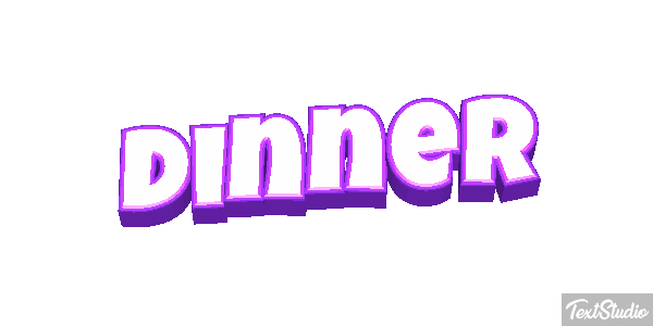 Dinner Text effect