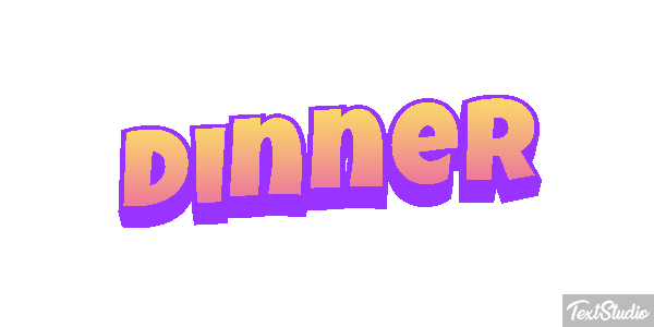 Dinner Text effect