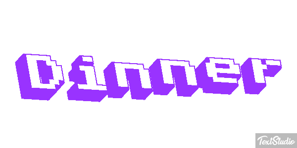 Dinner Text effect