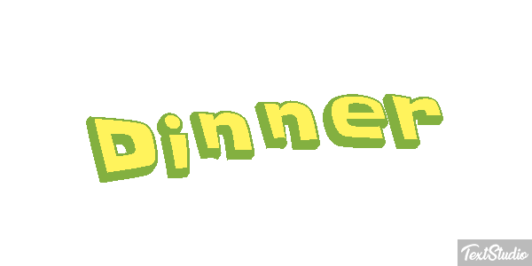 Dinner Text effect