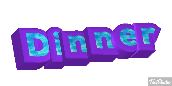 Dinner Text effect