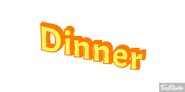 Dinner Text effect