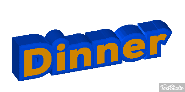 Dinner Text effect