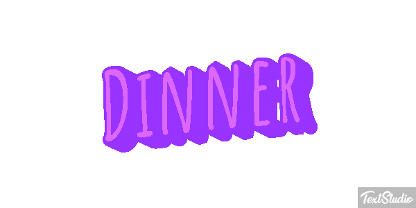 Dinner Text effect