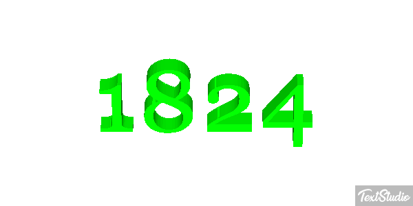 1824 Text effect