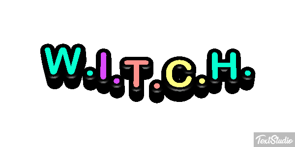 W.I.T.C.H. Efeito do texto