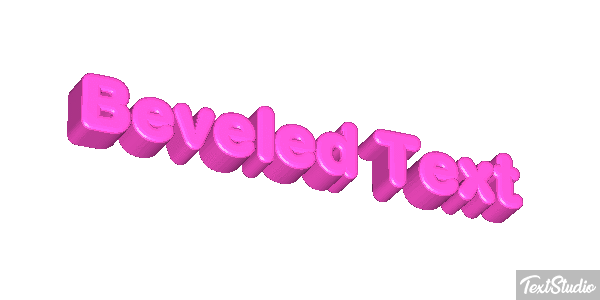 Beveled Text Efeito do texto