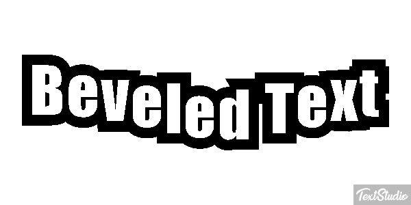 Beveled Text Efeito do texto