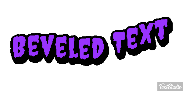 Beveled Text Efeito do texto