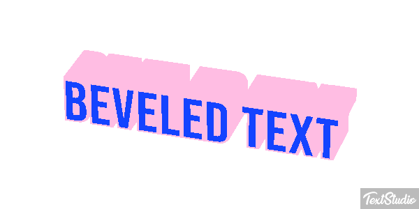 Beveled Text Efeito do texto