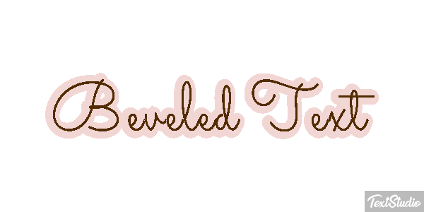 Beveled Text Efeito do texto