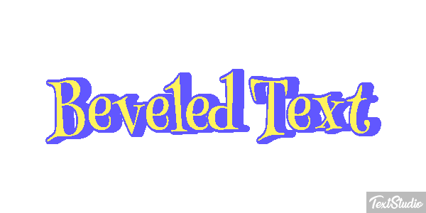 Beveled Text Efeito do texto