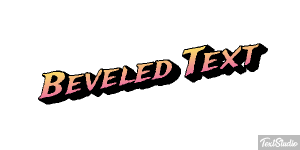 Beveled Text Efeito do texto