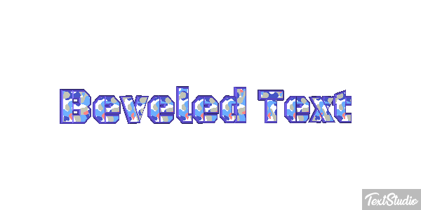 Beveled Text Efeito do texto