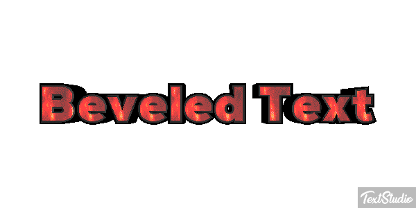 Beveled Text Efeito do texto