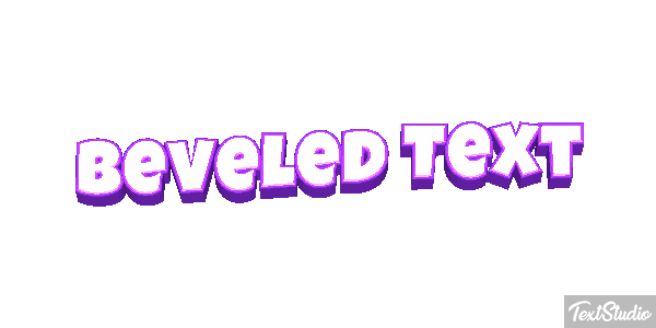Beveled Text Efeito do texto
