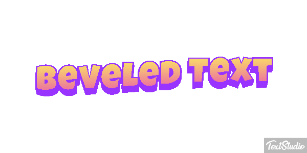 Beveled Text Efeito do texto