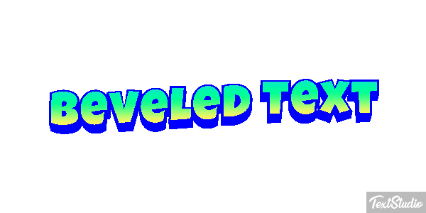 Beveled Text Efeito do texto