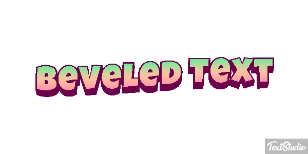 Beveled Text Efeito do texto