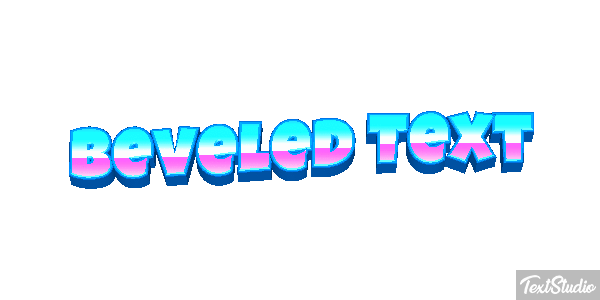 Beveled Text Efeito do texto