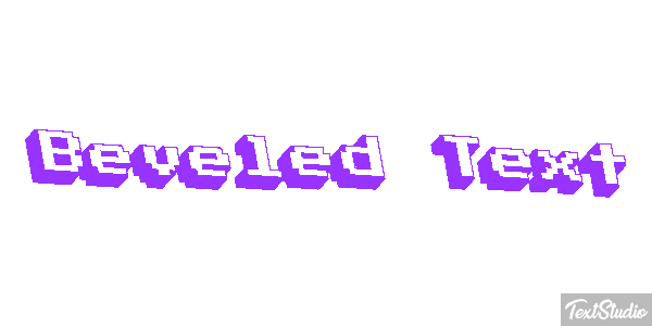 Beveled Text Efeito do texto