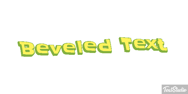 Beveled Text Efeito do texto
