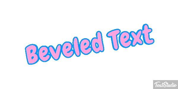 Beveled Text Efeito do texto