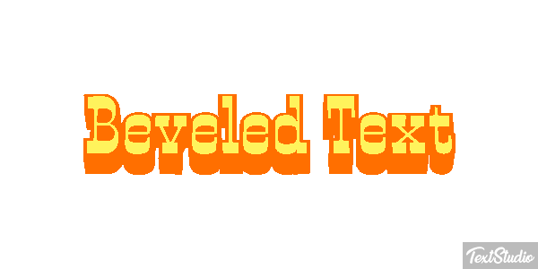 Beveled Text Efeito do texto