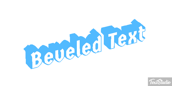 Beveled Text Efeito do texto
