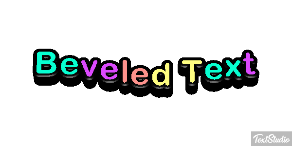 Beveled Text Efeito do texto