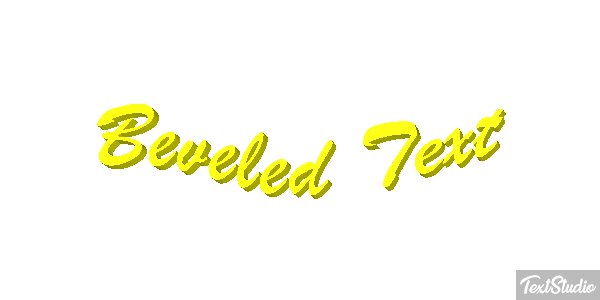 Beveled Text Efeito do texto