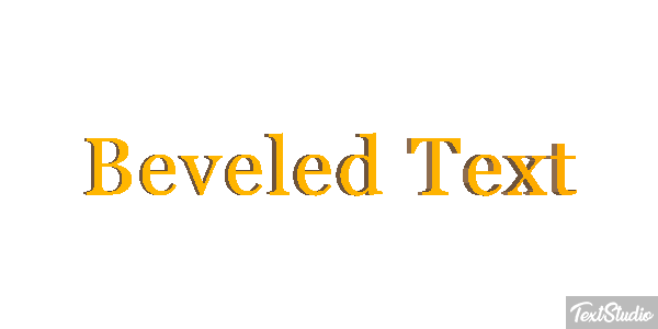 Beveled Text Efeito do texto