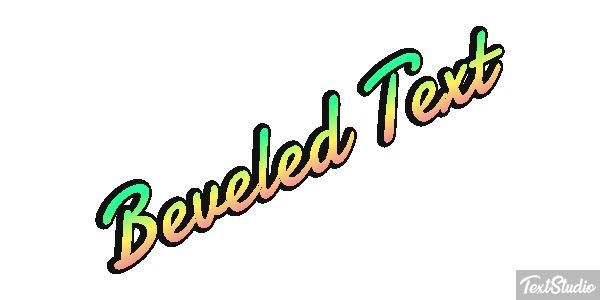 Beveled Text Efeito do texto