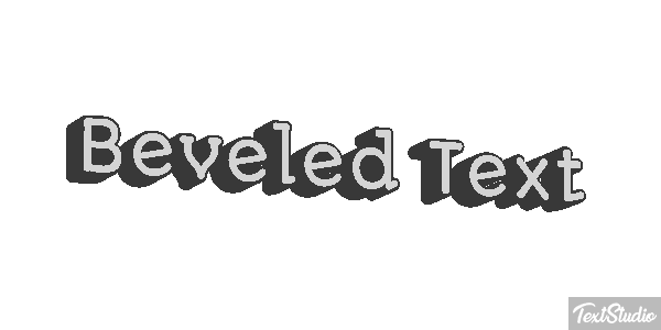 Beveled Text Efeito do texto