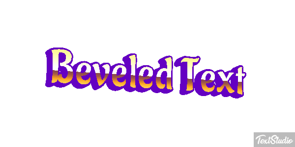 Beveled Text Efeito do texto