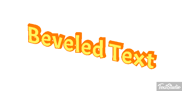 Beveled Text Efeito do texto