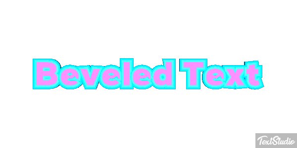 Beveled Text Efeito do texto
