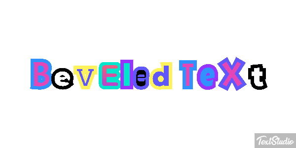 Beveled Text Efeito do texto