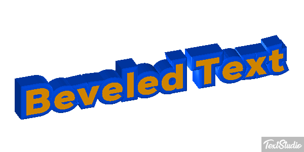 Beveled Text Efeito do texto