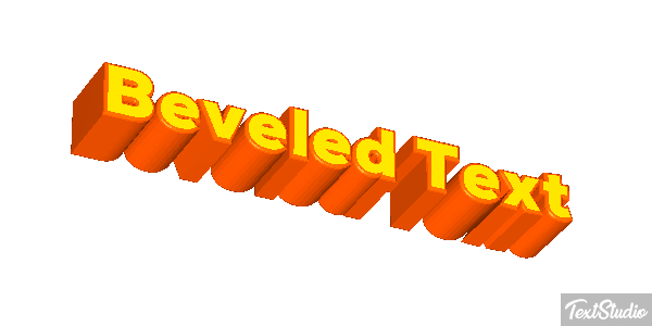 Beveled Text Efeito do texto