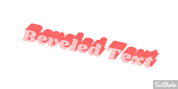 Beveled Text Efeito do texto
