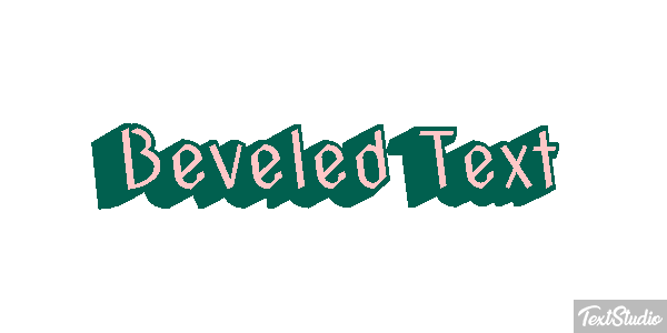 Beveled Text Efeito do texto