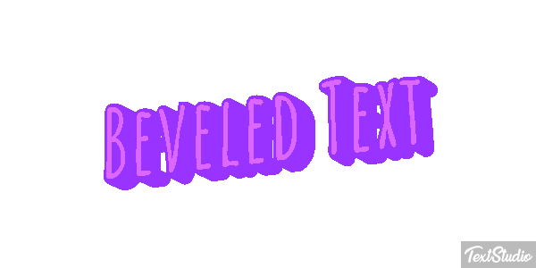 Beveled Text Efeito do texto