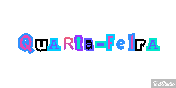 Quarta-feira Text effect