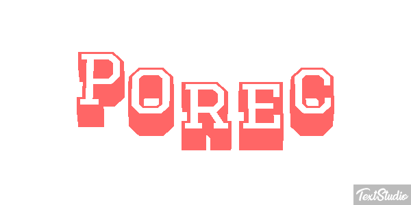 Poreč Efekt tekstowy