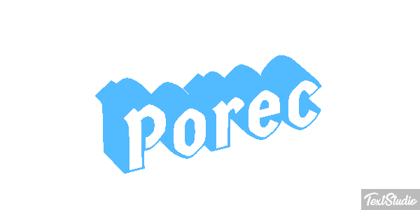 Poreč Efekt tekstowy