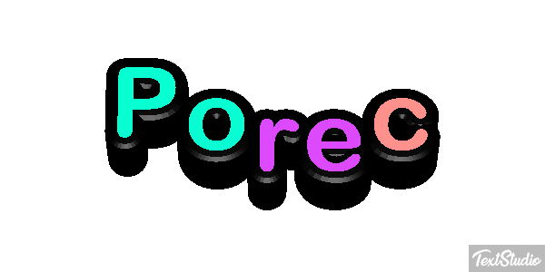 Poreč Efekt tekstowy