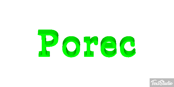Poreč Efekt tekstowy